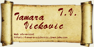 Tamara Vicković vizit kartica